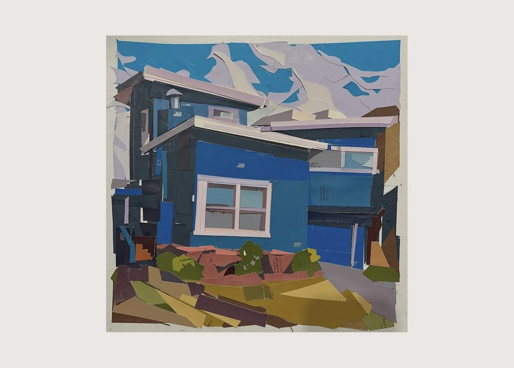 Daly City Doelger (Blue #1),
12"x12",
Paint chip collage
2025
