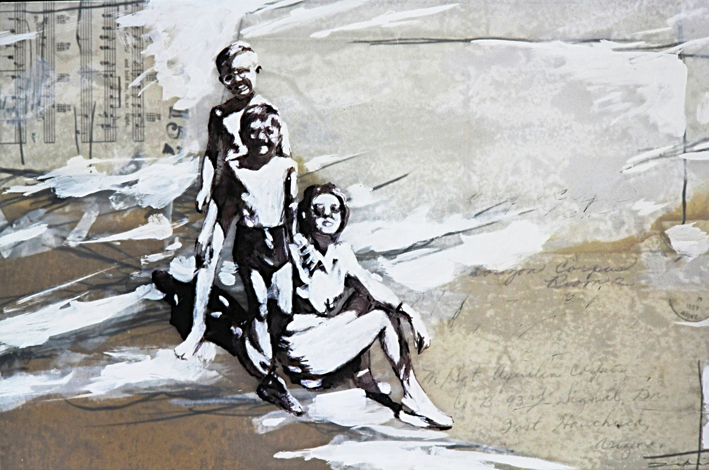 Corazon Corpus, Mixed media on plexiglass, 12"x16"