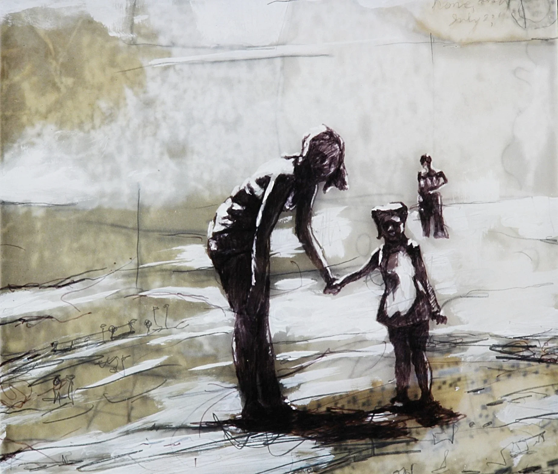 July 23rd, Mixed media on plexiglass, 10"x12"