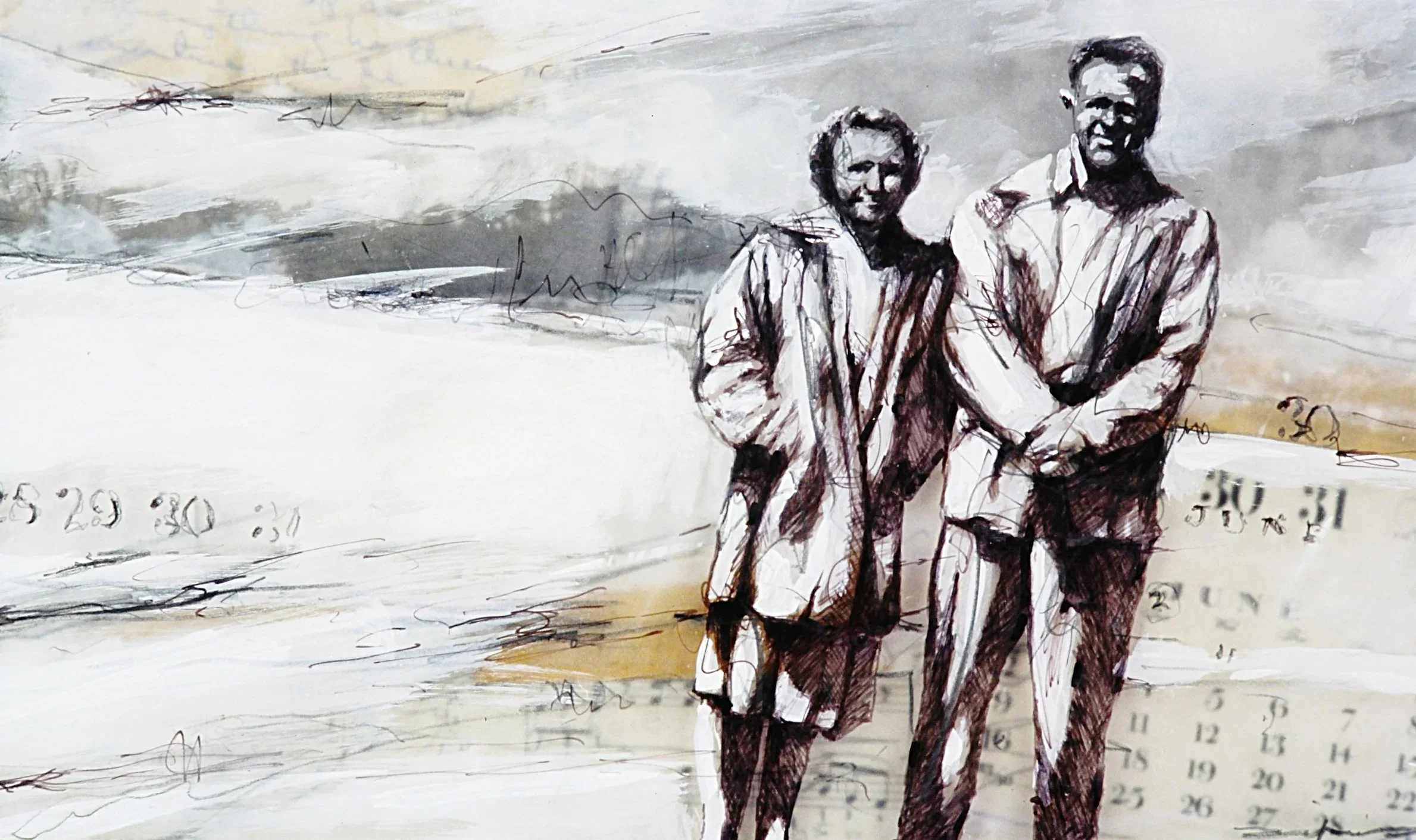 June 30th, Mixed media on plexiglass, 10"x16" 