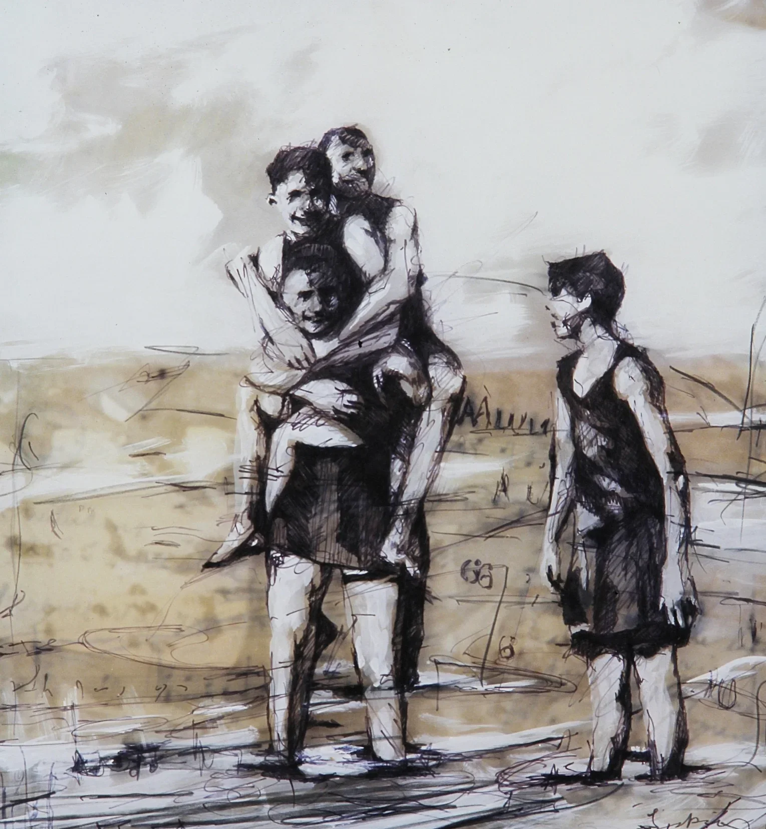 1966, Mixed media on plexiglass