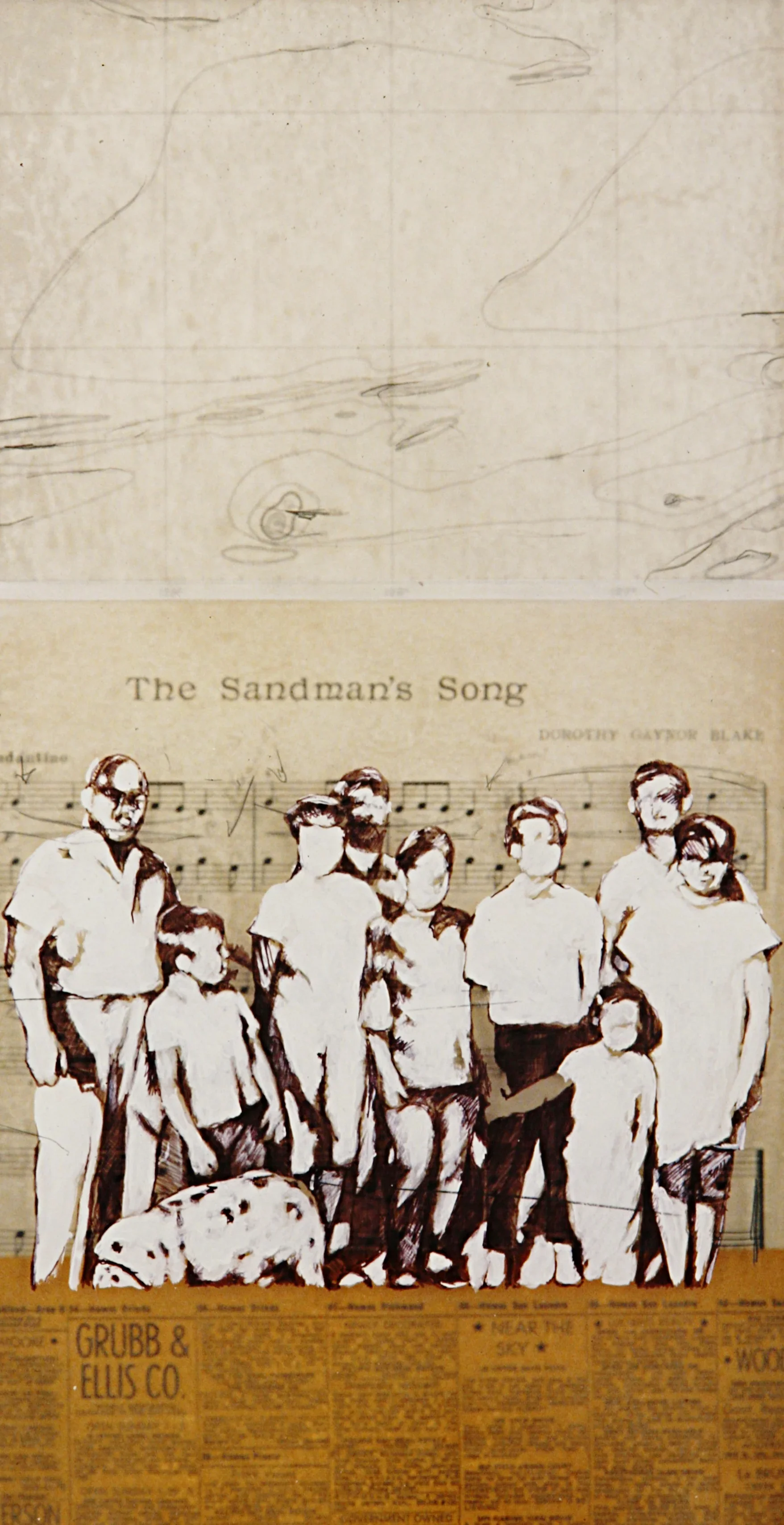 The Sandman's Song, Mixed media on plexiglass, 18"x10"