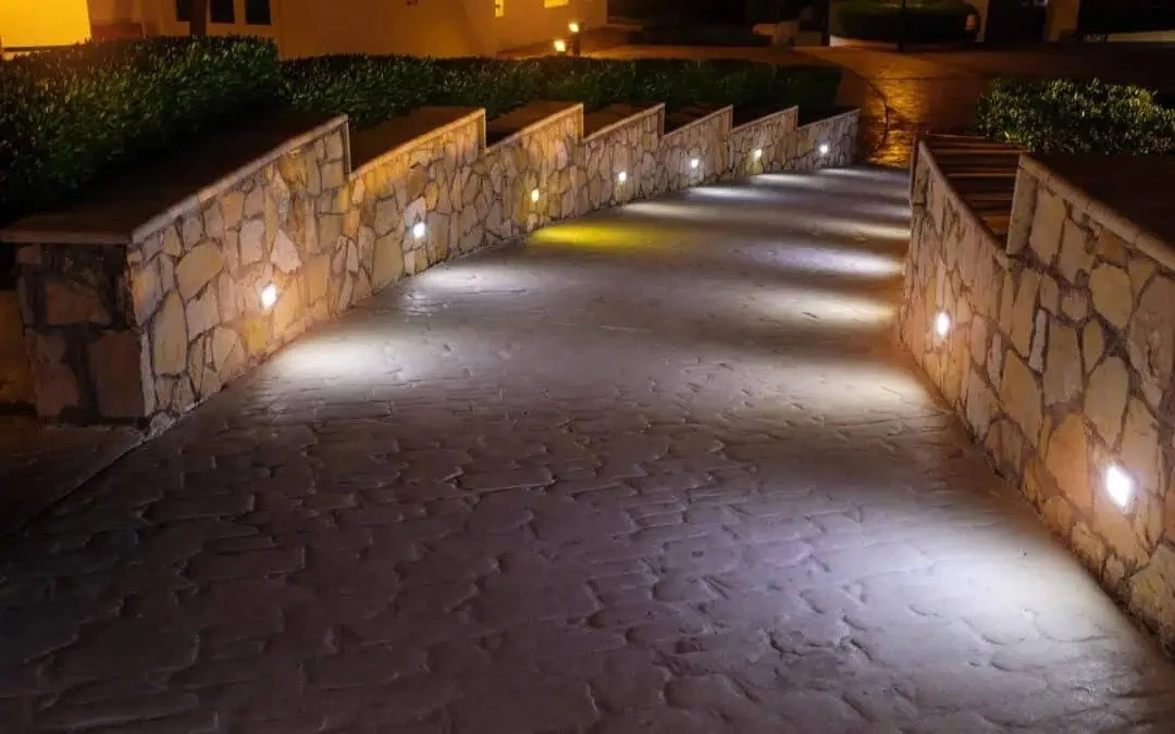 Landscape Lighting illuminating walkways and patios in Austin, TX