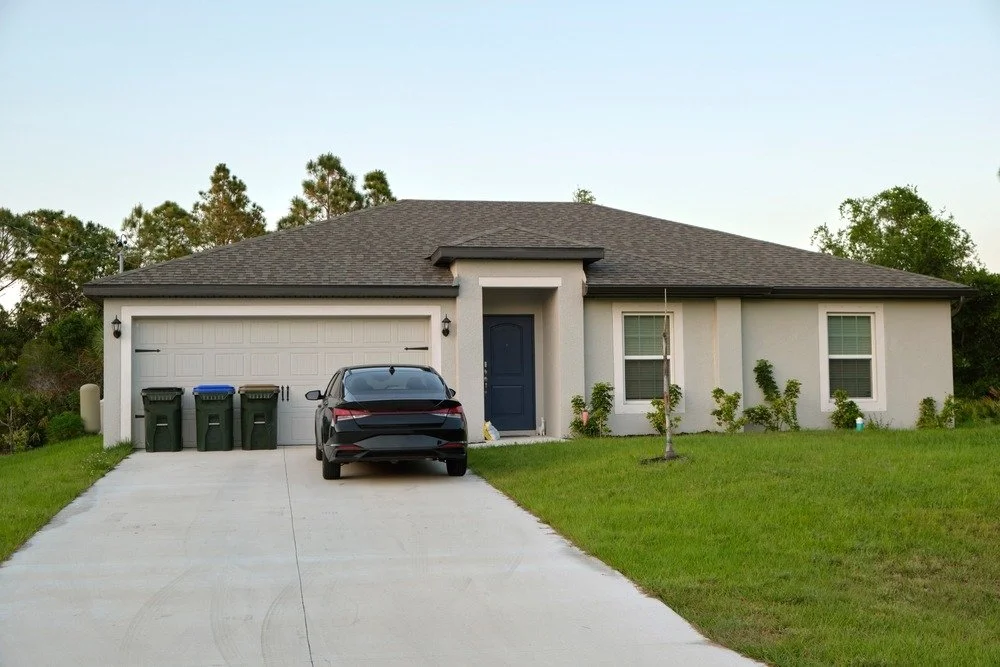 A beautiful home with a popping lawn after a set of fresh sod.