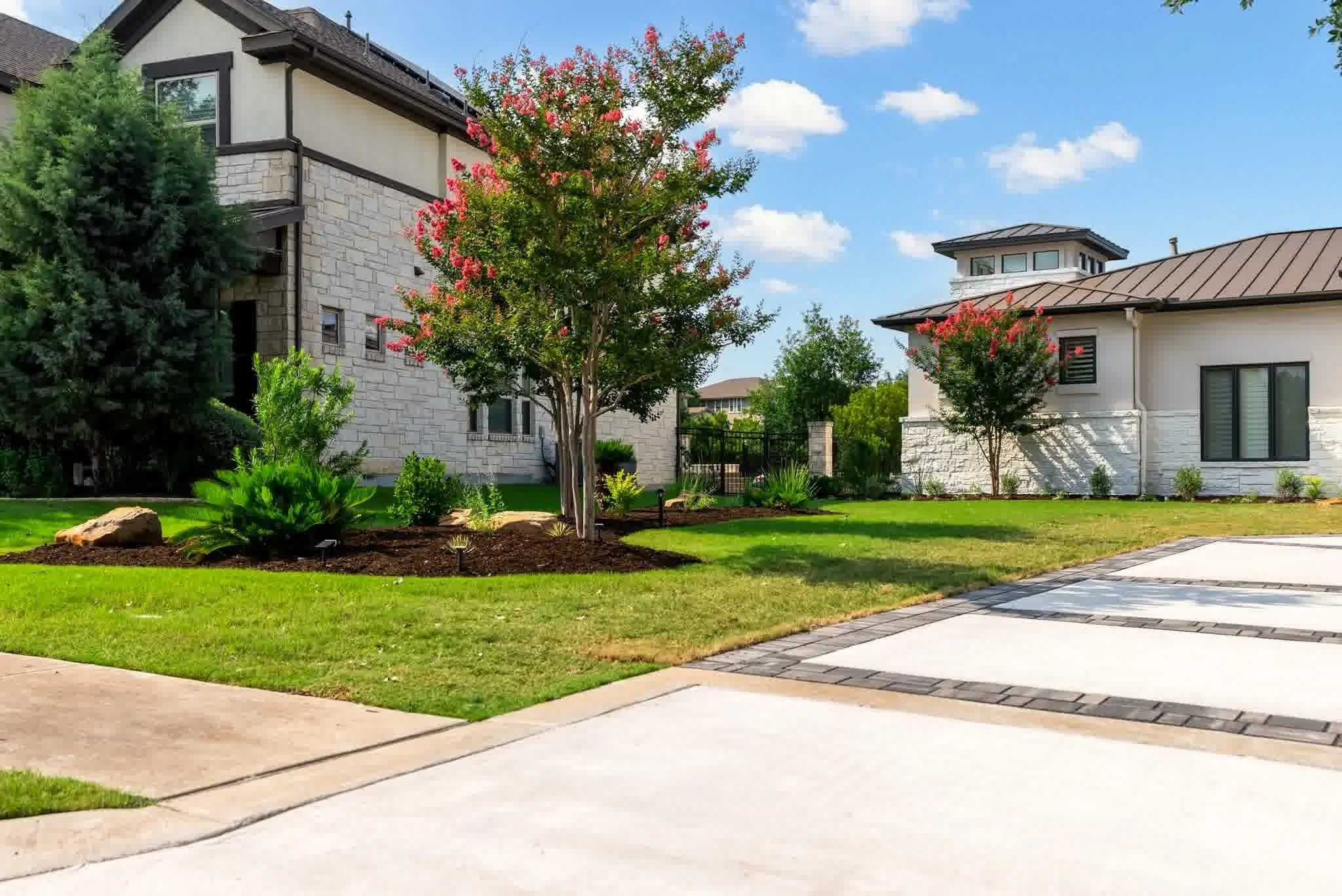 New and fresh driveway. 