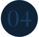 A dark blue circular background with the number '04' in a slightly lighter shade of blue.