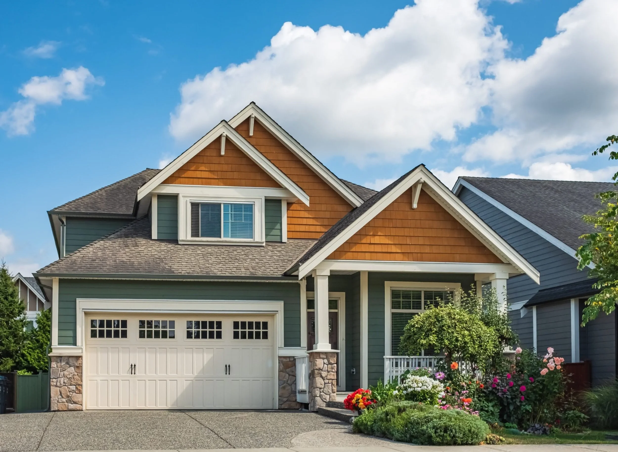 A professionally done driveway boosting curb appeal.