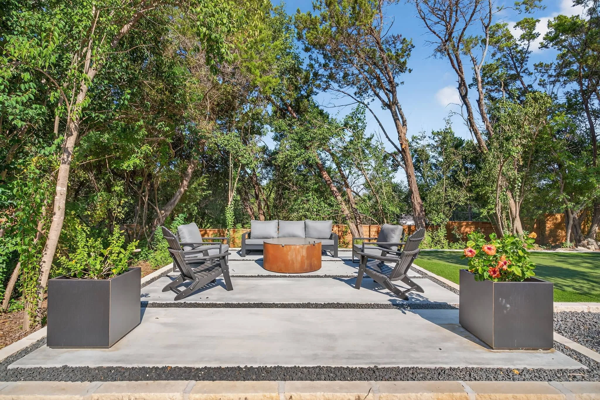 Front and backyard landscape renovation with modern hardscape and native plants — Southern Love