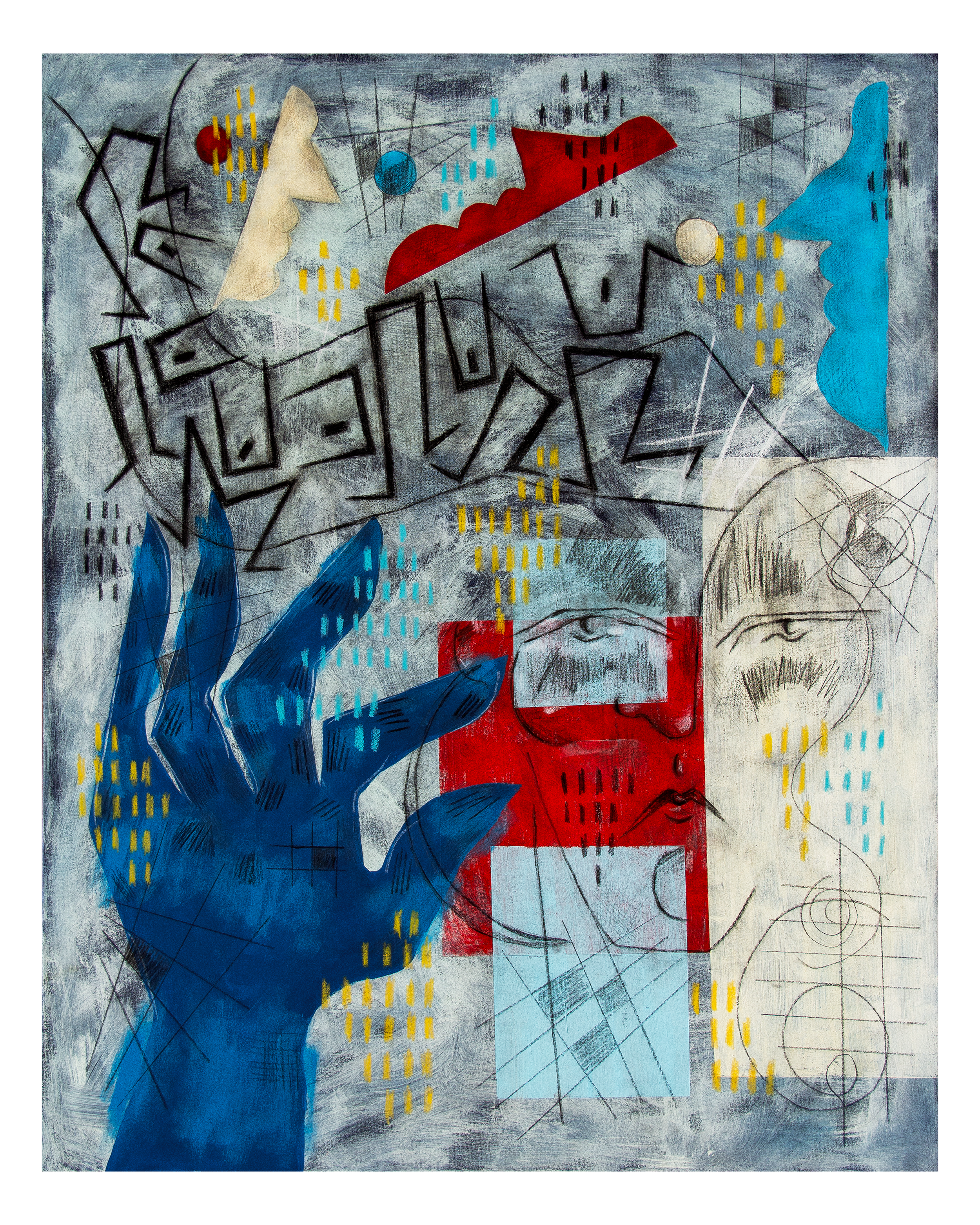 "in dreams," 2026, 24"x30", Acrylic/Charcoal on Canvas