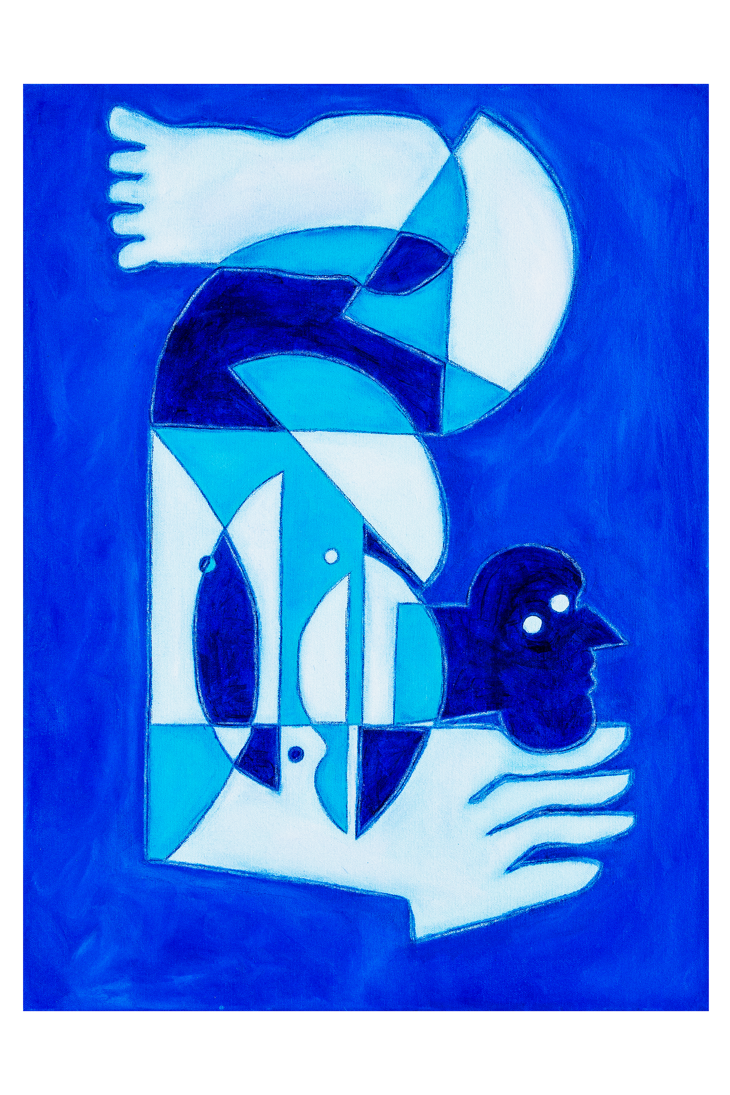 "how long must i wait," 2026, 18x24 Acrylic/ Oil Pastel on Canvas