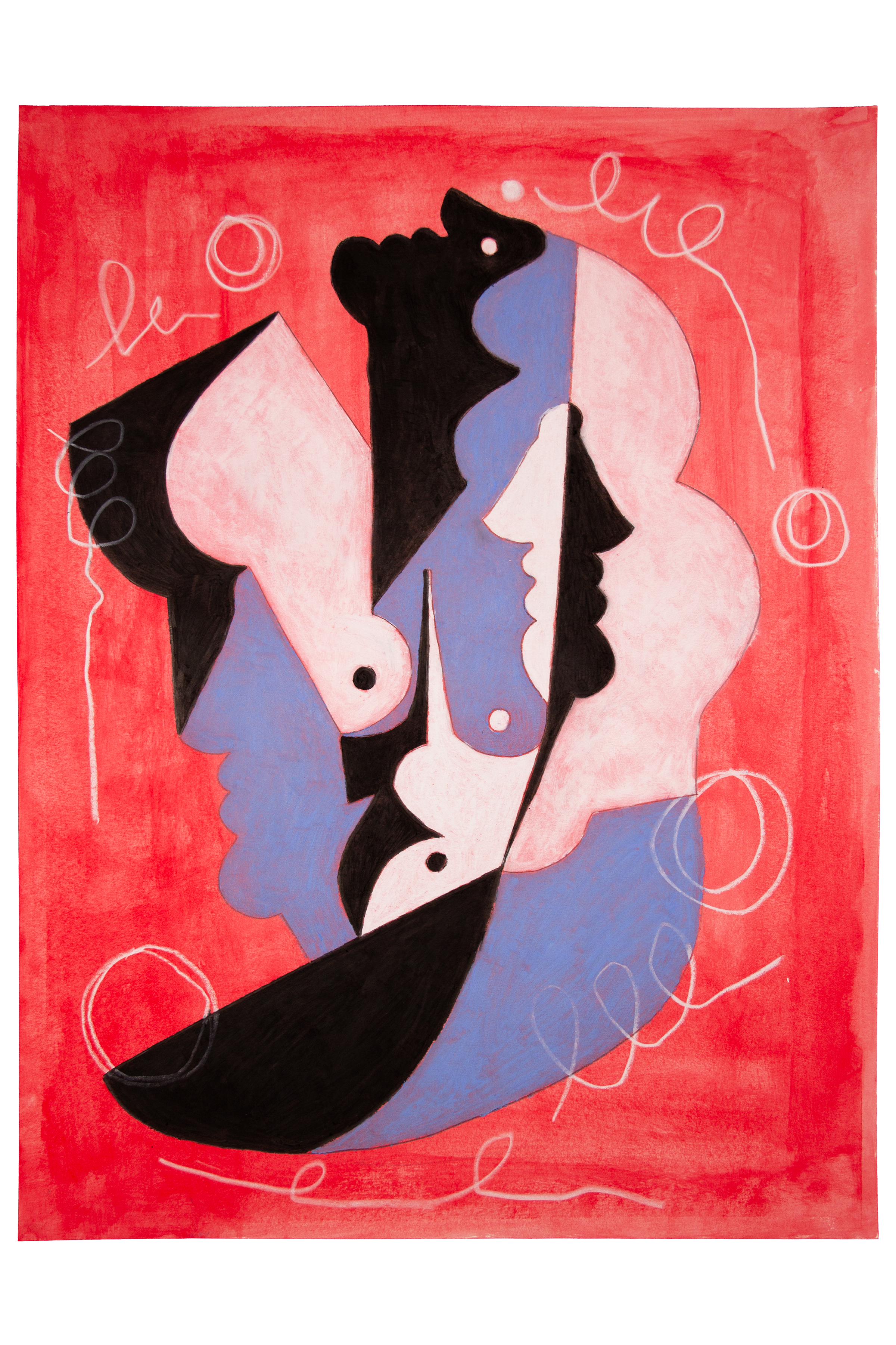 "If It Were Easier," 2025, 18x24 Acrylic/Pastel on Paper