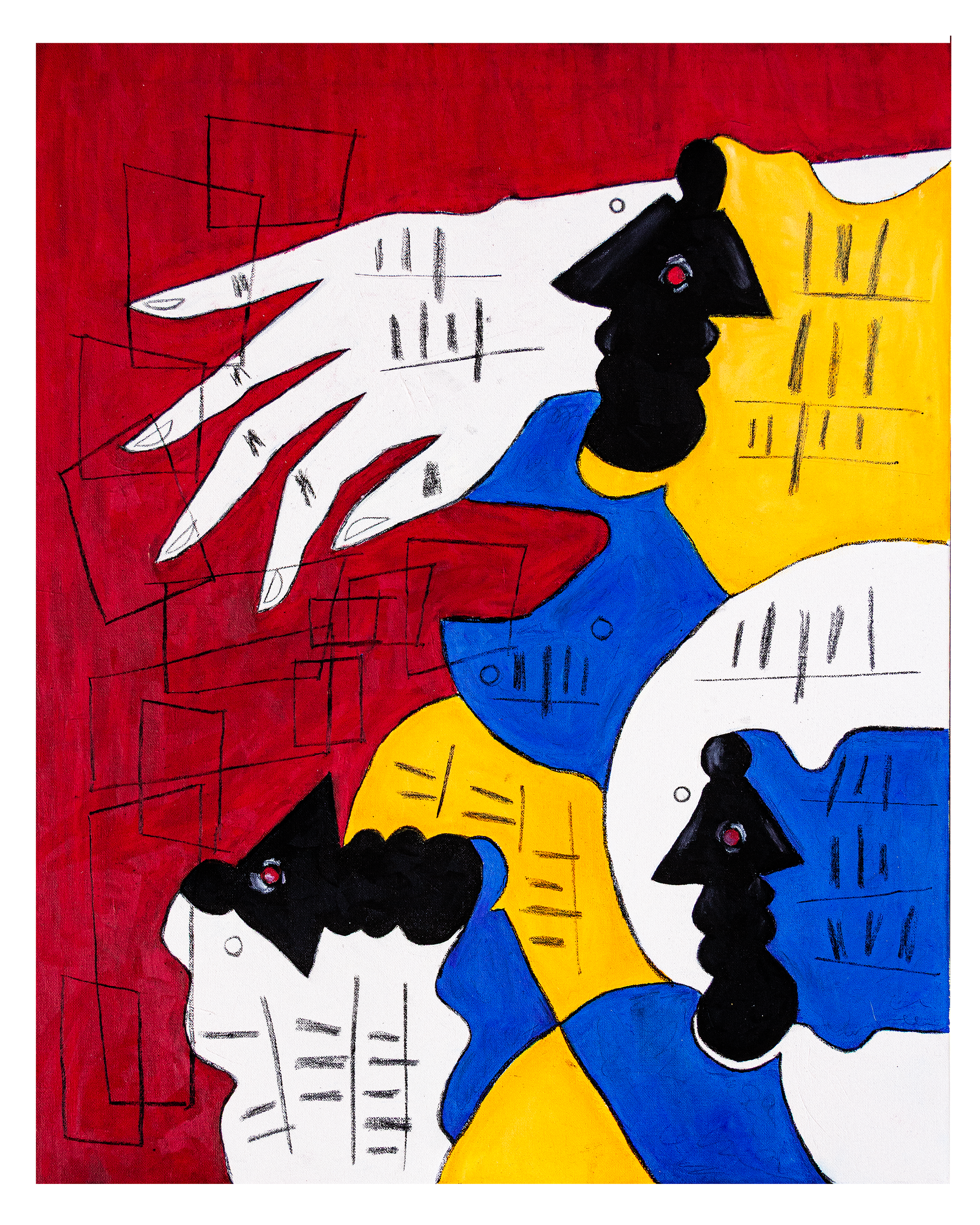 "Hall of Mirrors," 24x30 Acrylic/Pastel on Canvas