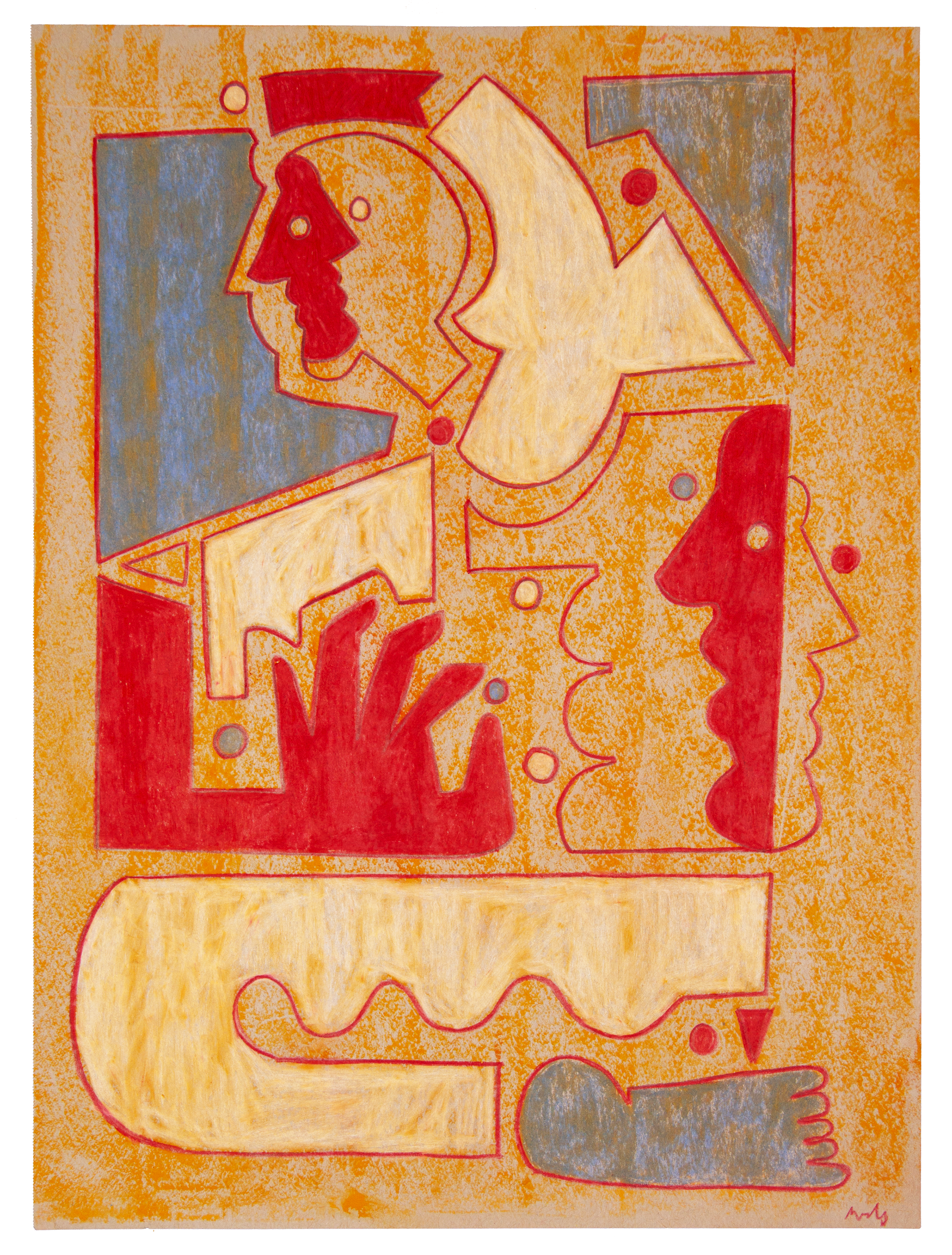 "Mid-Century," 8x12 Pastel/Pencil on Paper