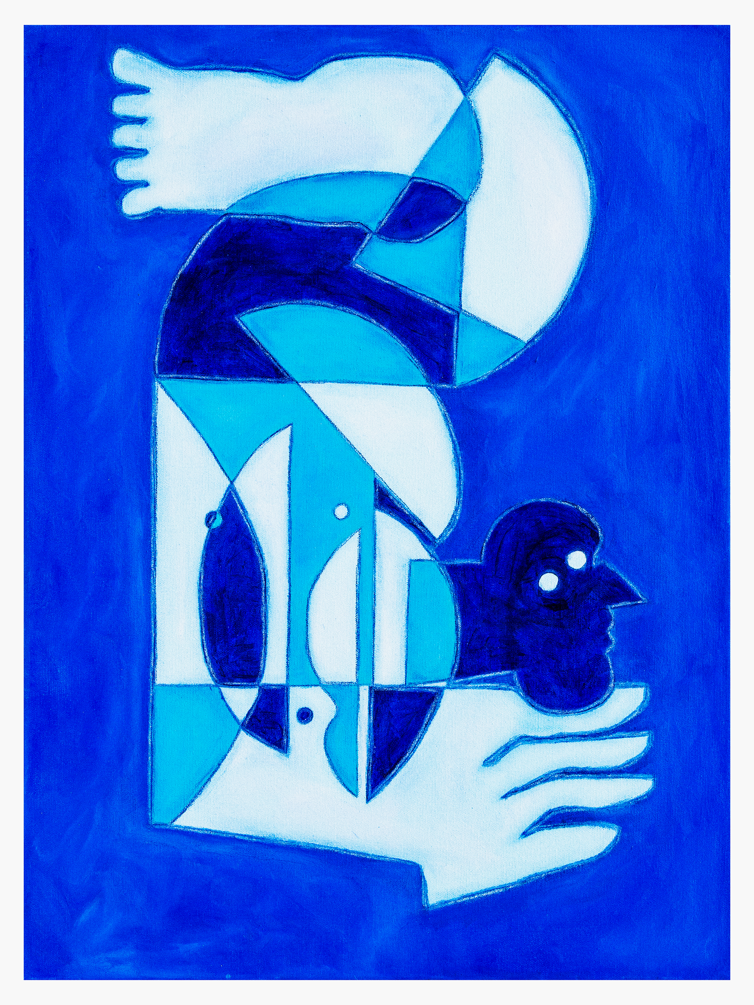 "how long must i wait," 18x24 Acrylic/Pastel on Canvas