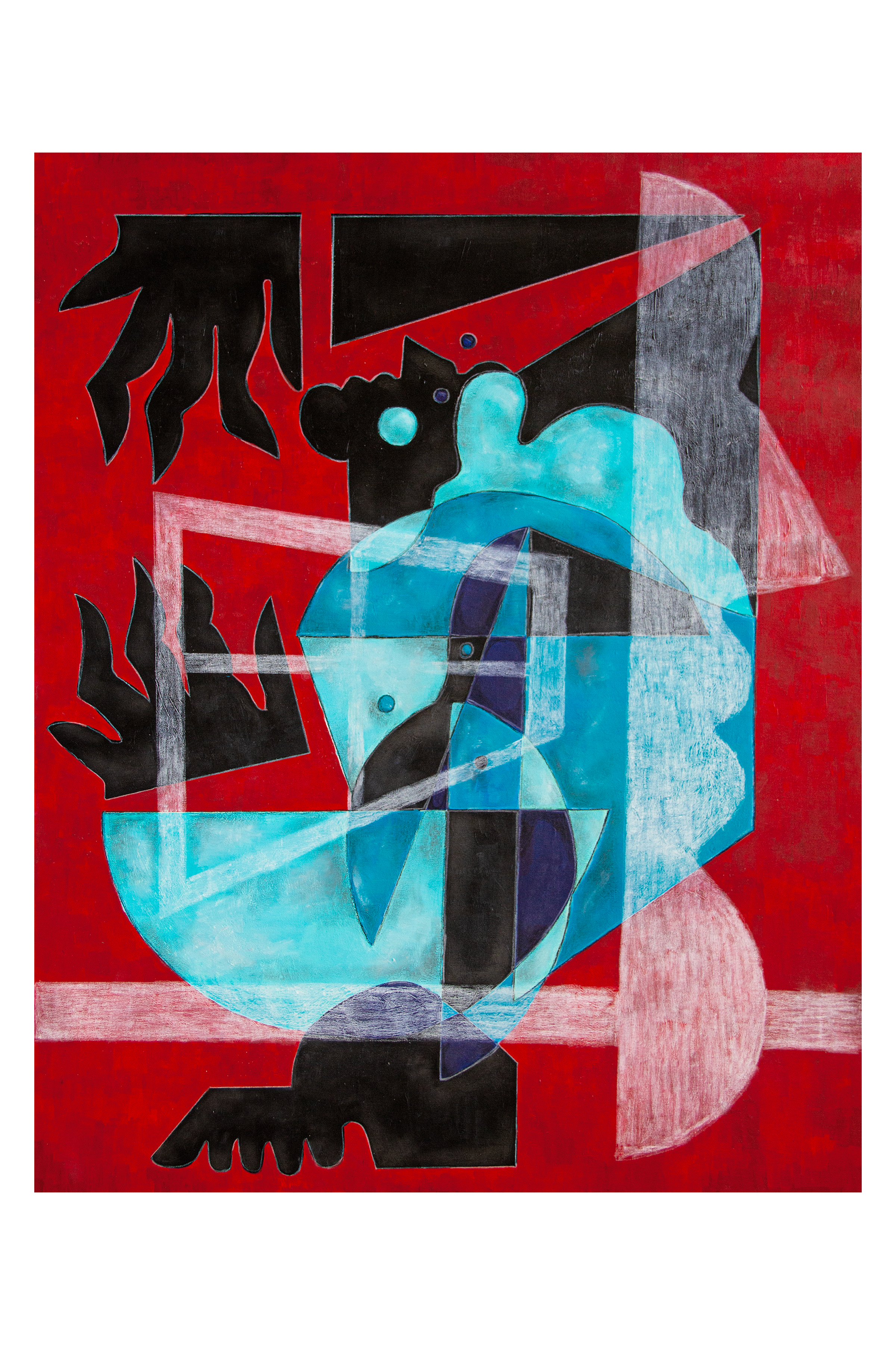 "inside, inside, inside...," 2026, 24x30 acrylic/charcoal on canvas