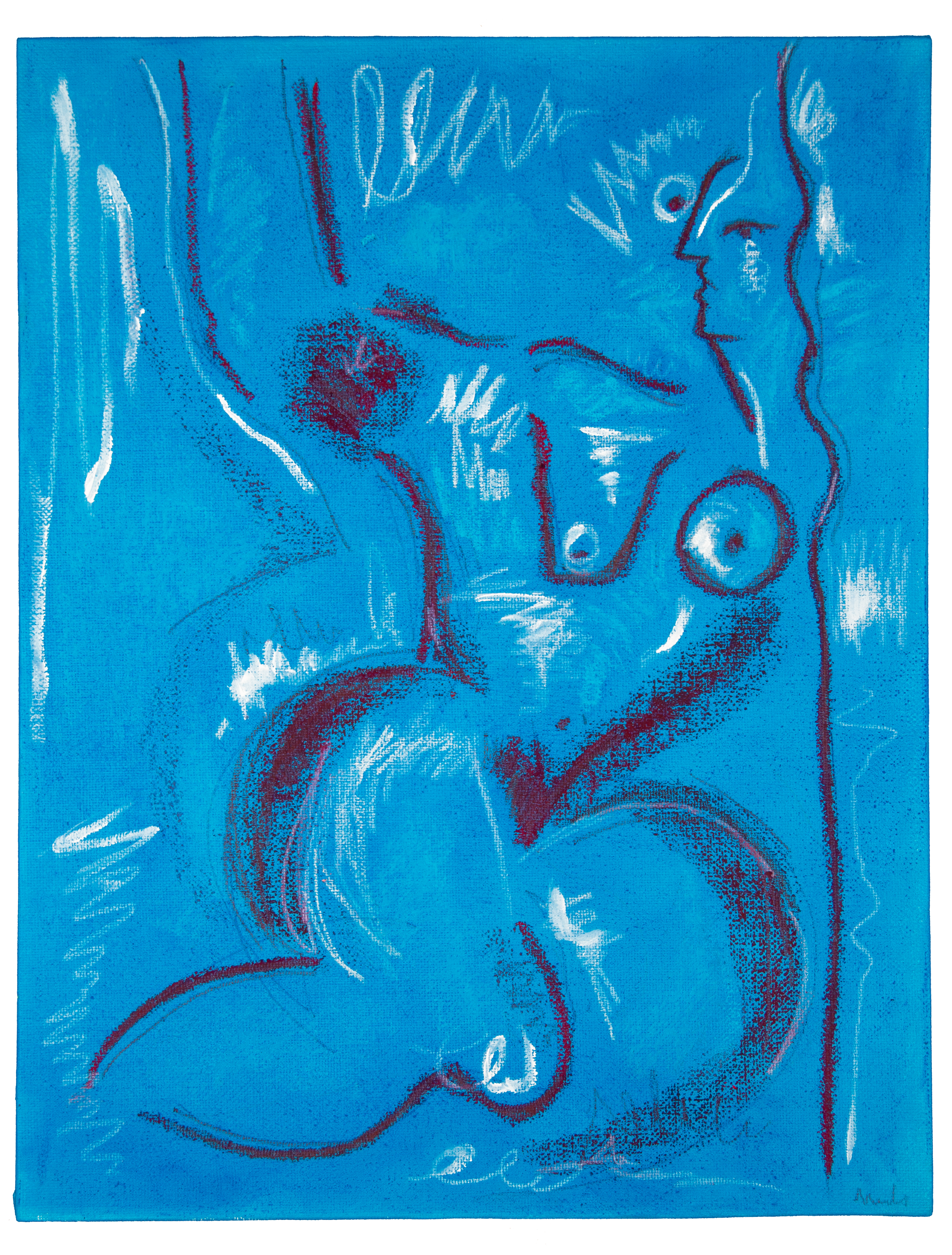 "A Thin Slice of Watermelon," 11x14 Acrylic/Pastel on Canvas