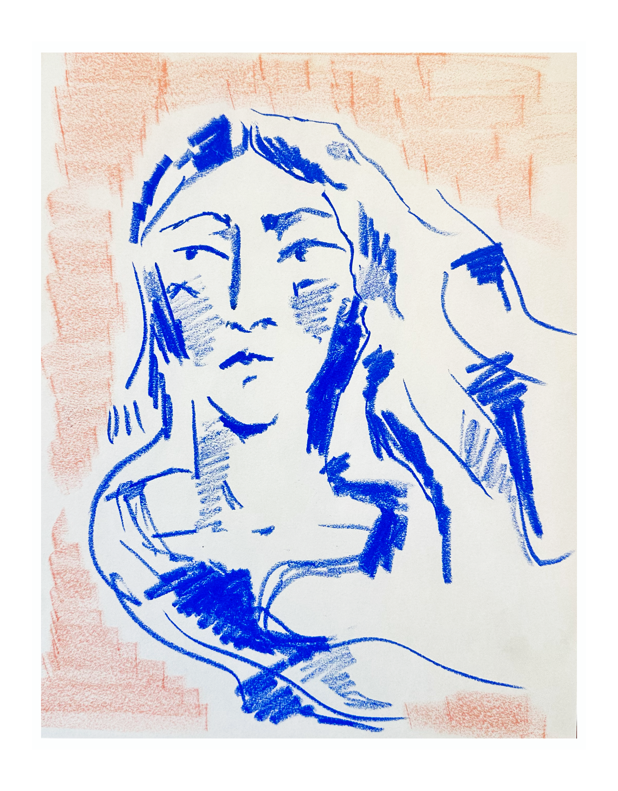 "Blue Wind," 11x14 Pastel on Paper