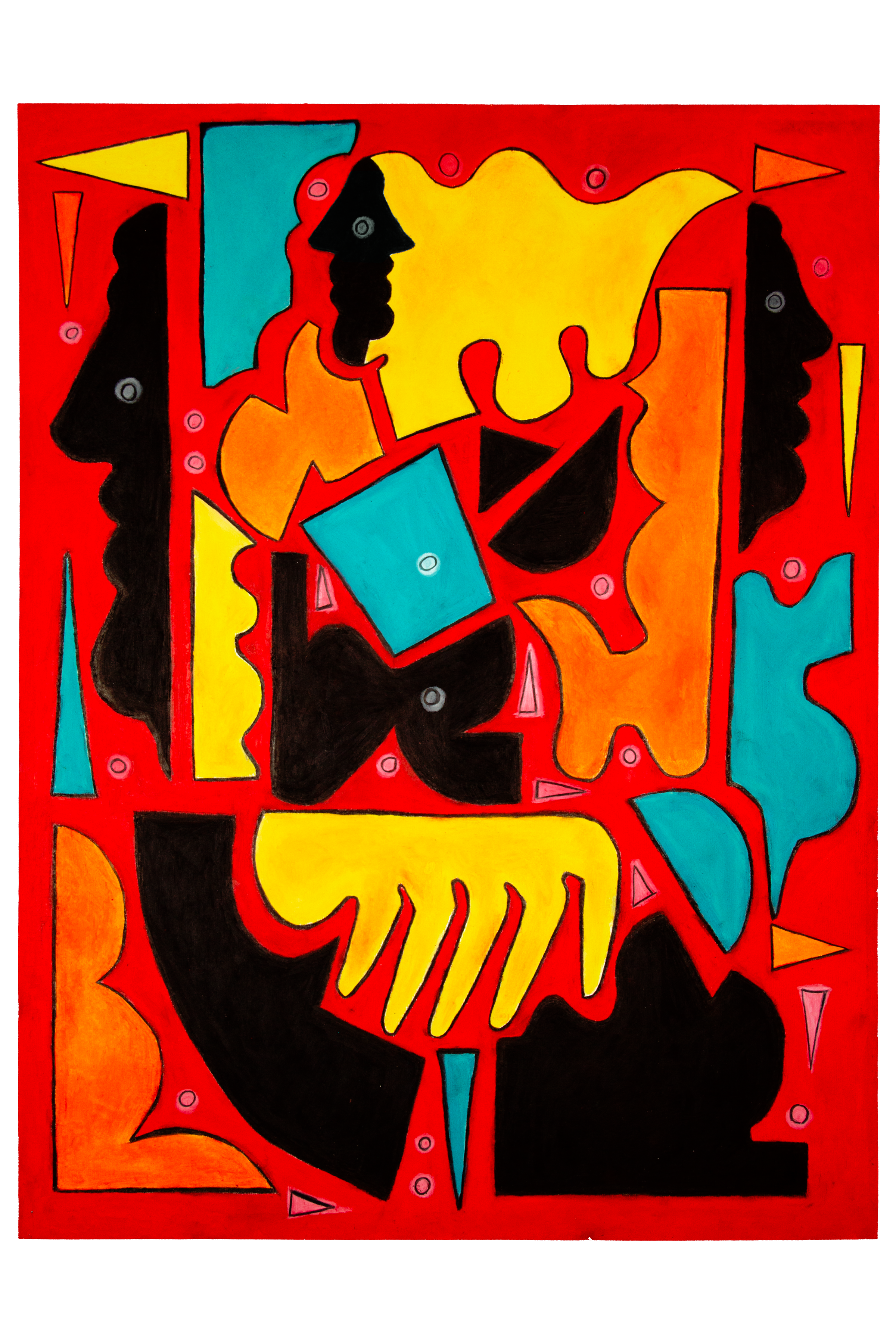 "Uncertainty," 2025, 18x24 Oil Pastel/Pencil on Paper