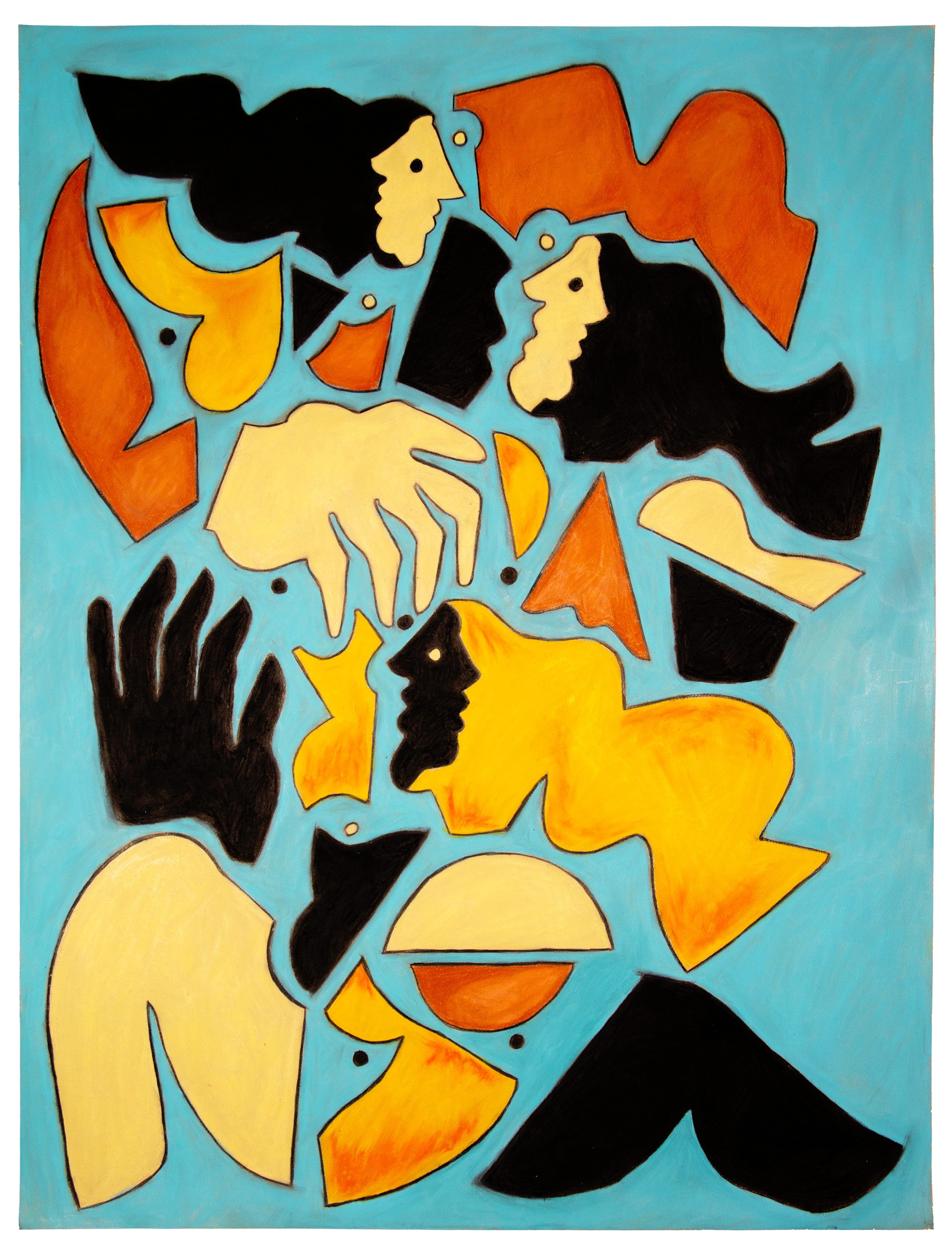 "Witches," 18x24 Pastel on Paper