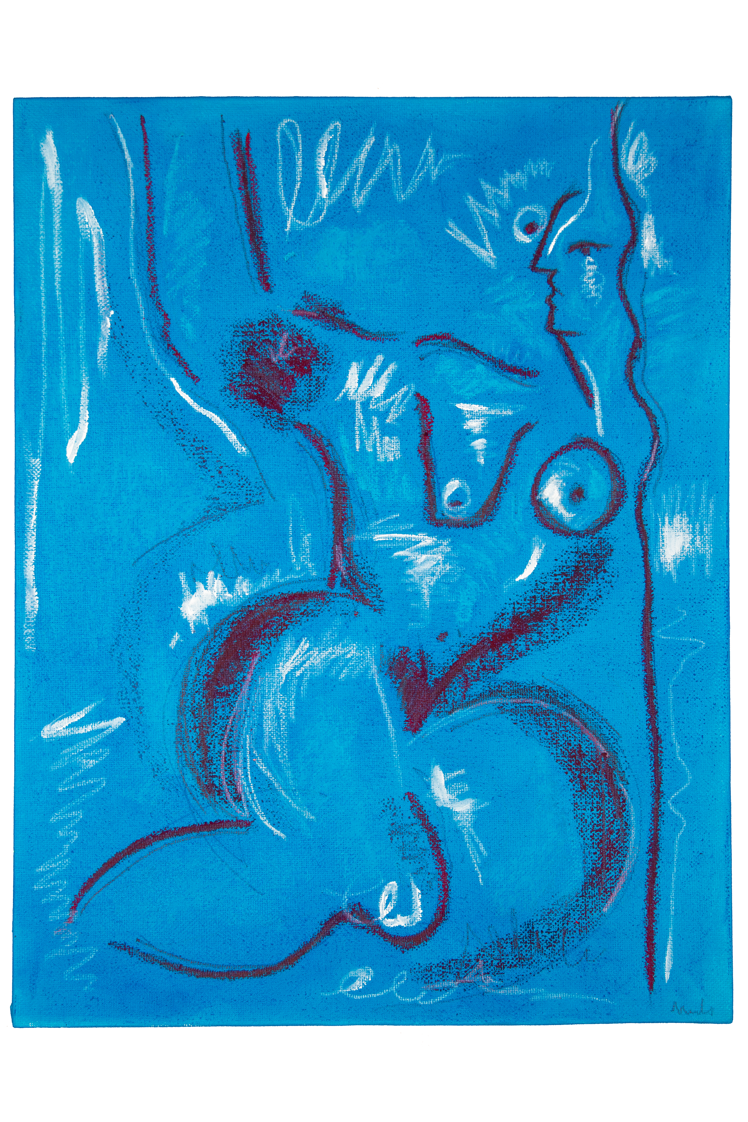 "A Thin Slice of Watermelon," 2025, 11x14 Acrylic/Pastel on Canvas