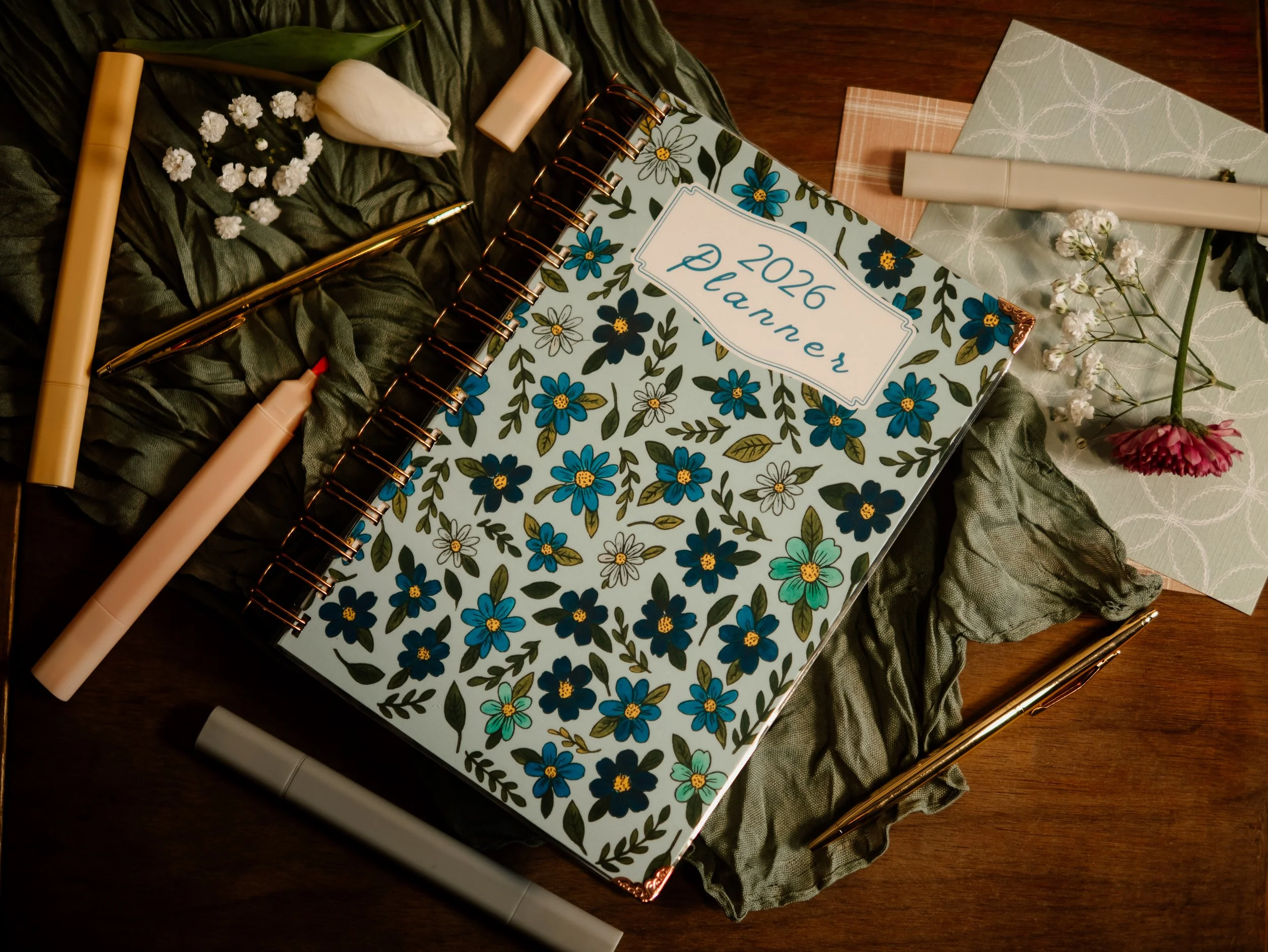 Blue Floral 2026 Planner- On Sale Now!