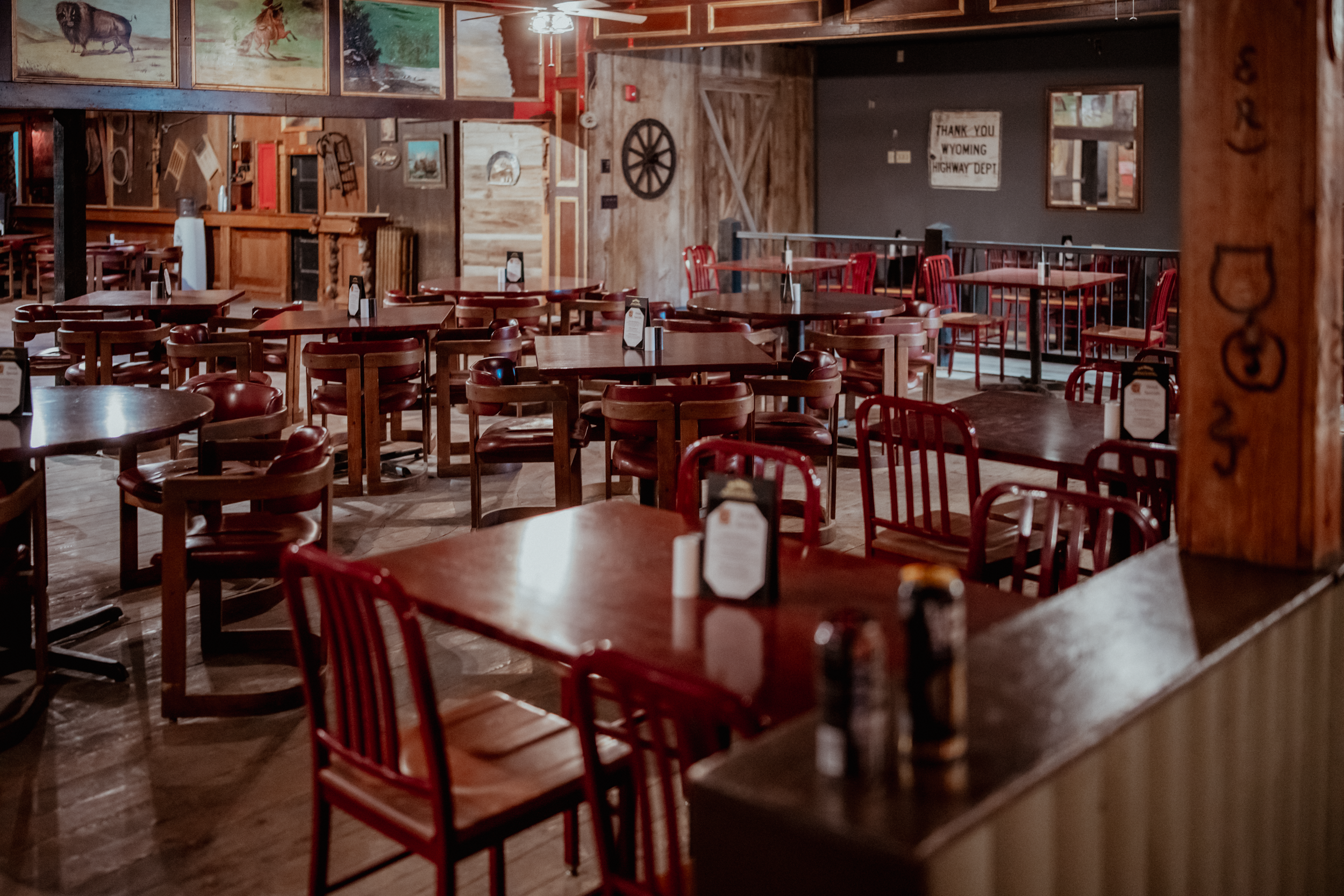 Dining Tables in Cassie's Steakhouse in Cody, Wyoming