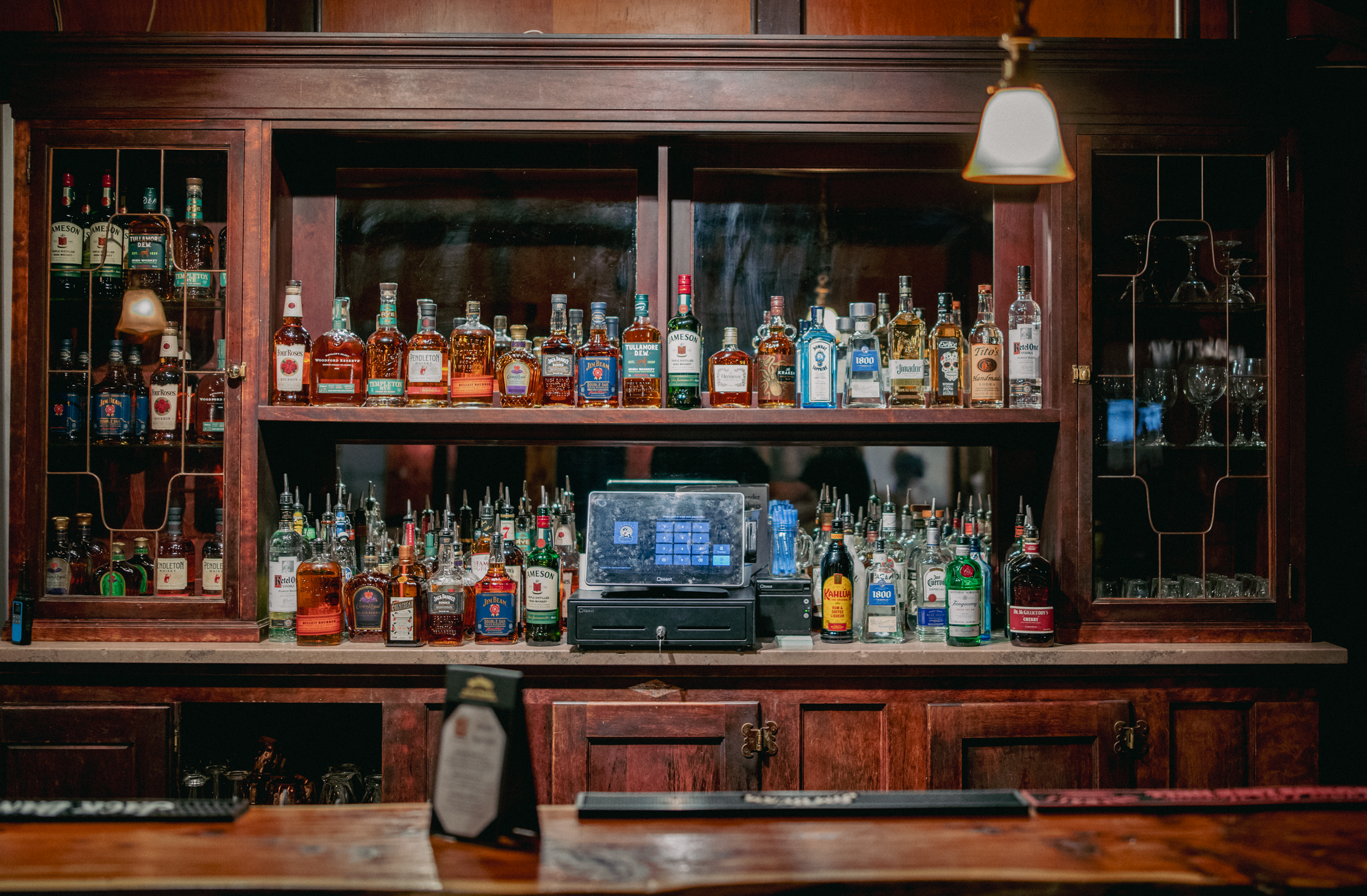 Bar in Cassie's Steakhouse in Cody, Wyoming
