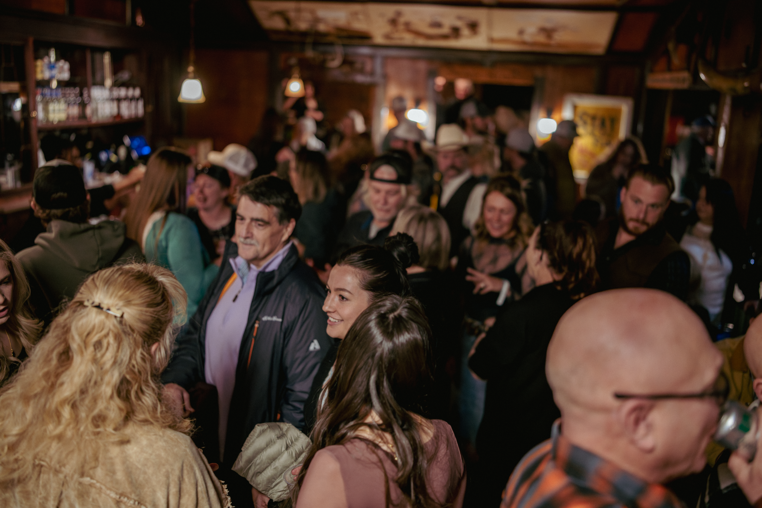 Diners and guests enjoying Cassie's Steakhouse over New Years Eve in Cody, Wyoming