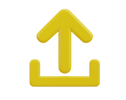 A yellow upward arrow icon with a horizontal line underneath, symbolizing upload or move up.