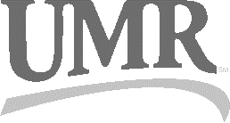UMR logo in black and white with a stylized swoosh underneath