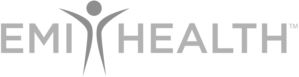 EHI Health logo with a stylized human figure between the words 'EMI' and 'HEALTH' in gray text.
