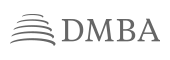 Logo with the letters 'DMBA' and a stylized curved design above.