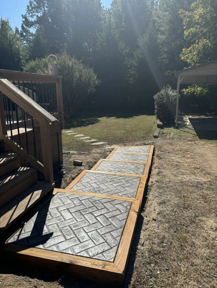 Custom stamped concrete staircase by Listing Lifeline in Cleveland, TN