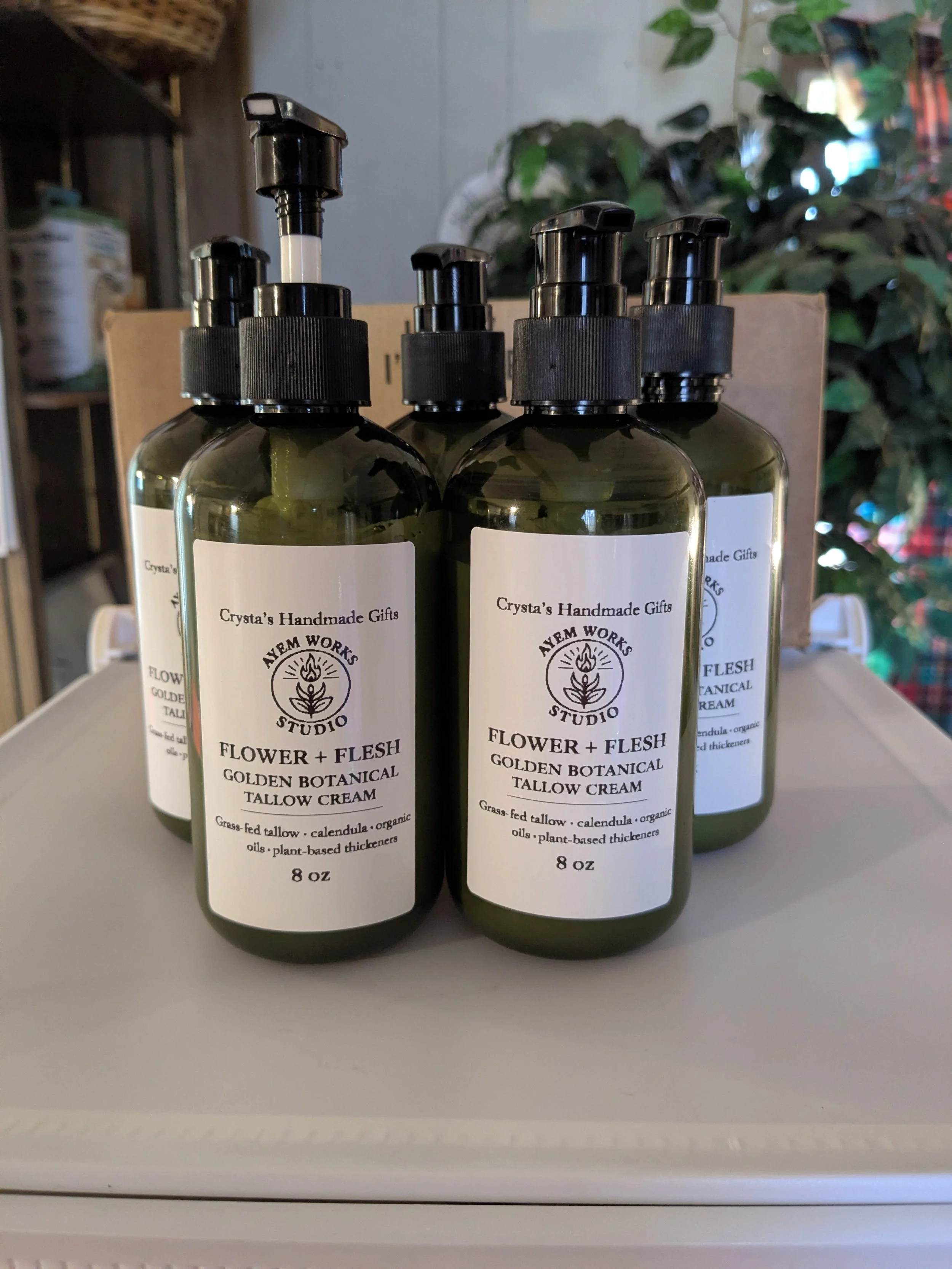 Flower + Flesh - Golden Botanical Tallow Cream - 8oz. (LOCAL ONLY)