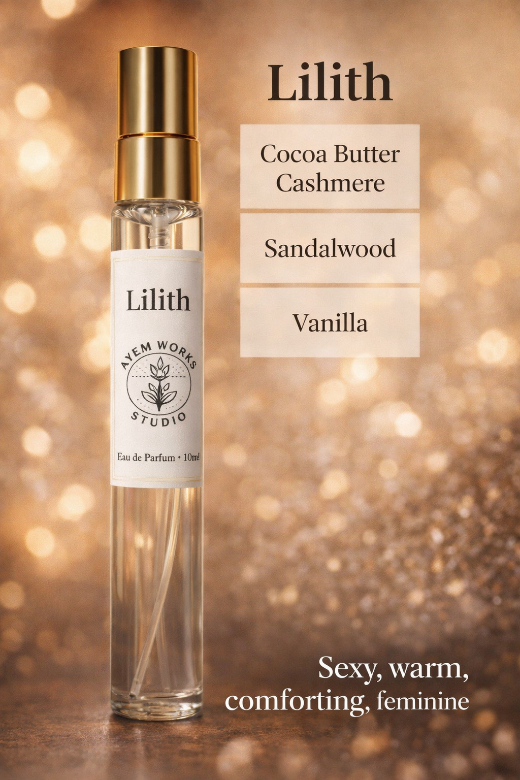 "Lilith" - Eau de Parfum - 10ml spray - Natural Scent Blend
