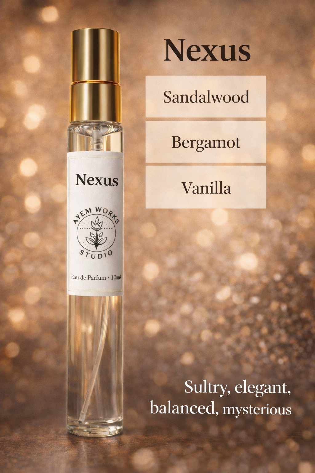 "Nexus" - Eau de Parfum - 10ml spray - Natural Scent Blend