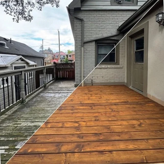 Residential deck maintenance service designed to prevent weather damage and rot