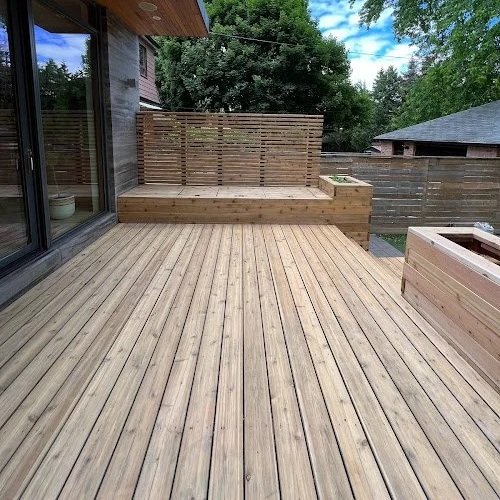 Pressure treated deck refinishing in Toronto enhancing longevity through sanding and sealing