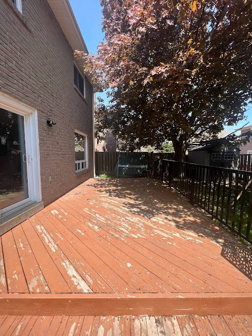 Residential wood repair service addressing loose boards and surface damage