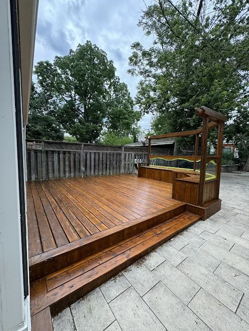 Expert deck staining and sealing completed on Toronto residential property