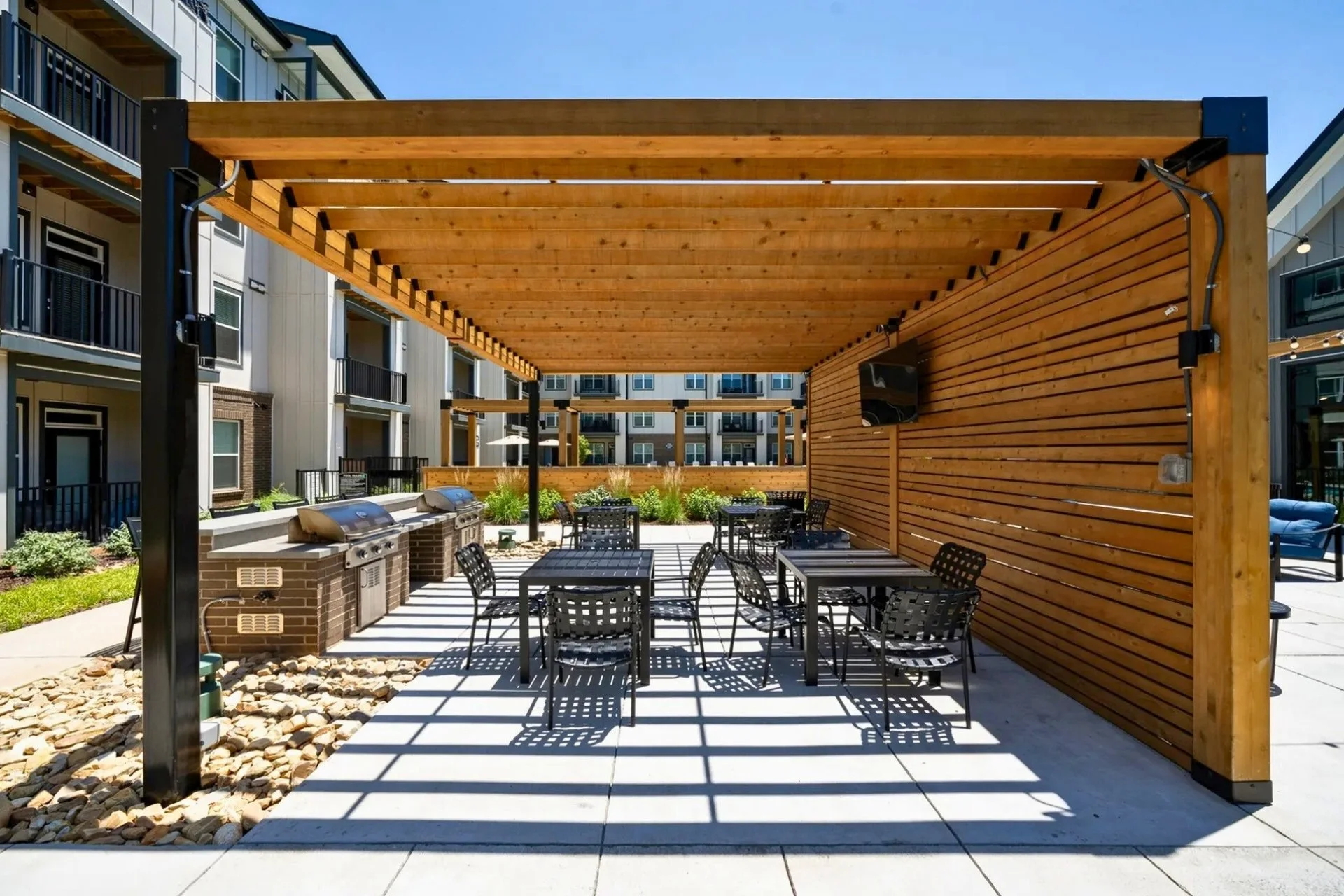 Property Manager pergola sanding and staining by Proper Finish