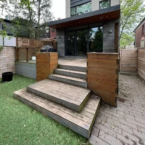Cedar deck maintenance service in the GTA removing mildew through washing and cleaning