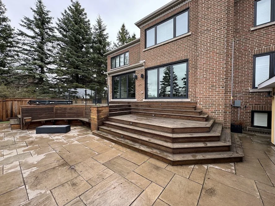 Exterior wood restoration highlighting improved colour and durability after refinishing