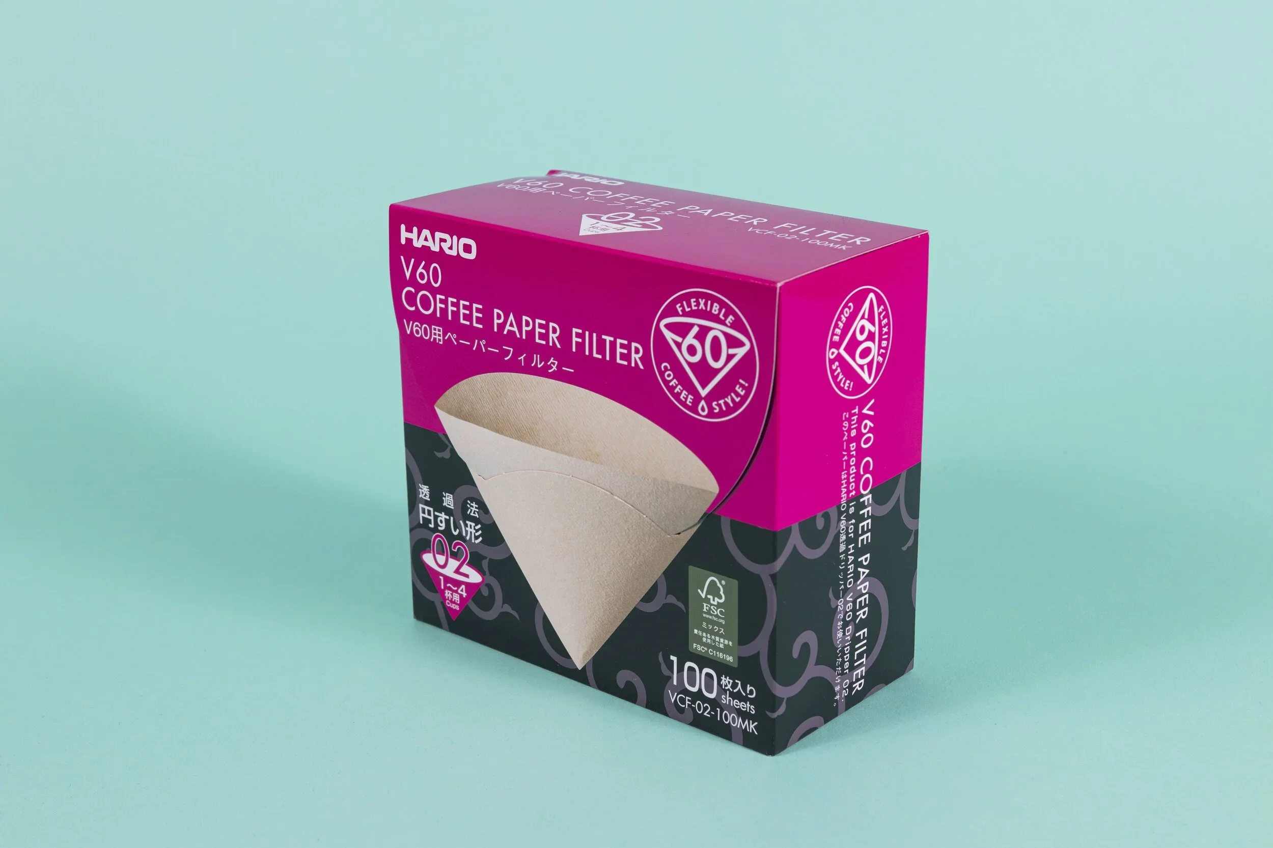 Hario 02 Paper Filters - Natural