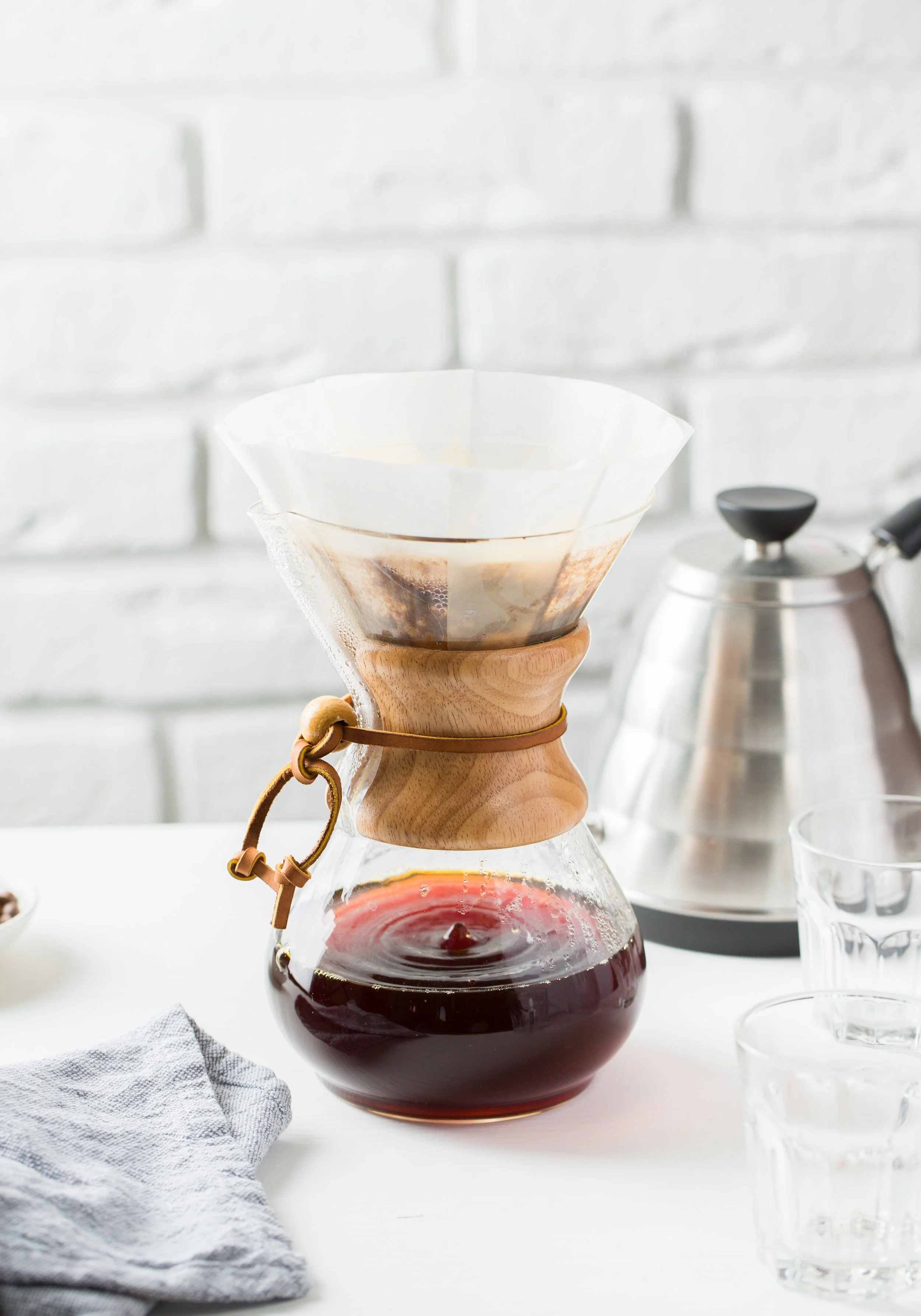 Fresh brewed coffee