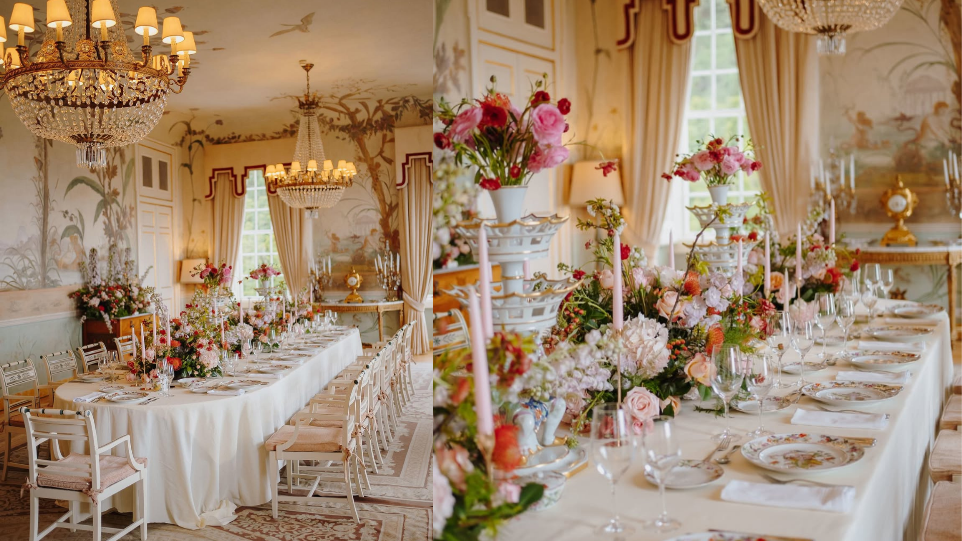 Mesa rústica no casamento de um cliente de Laurie.