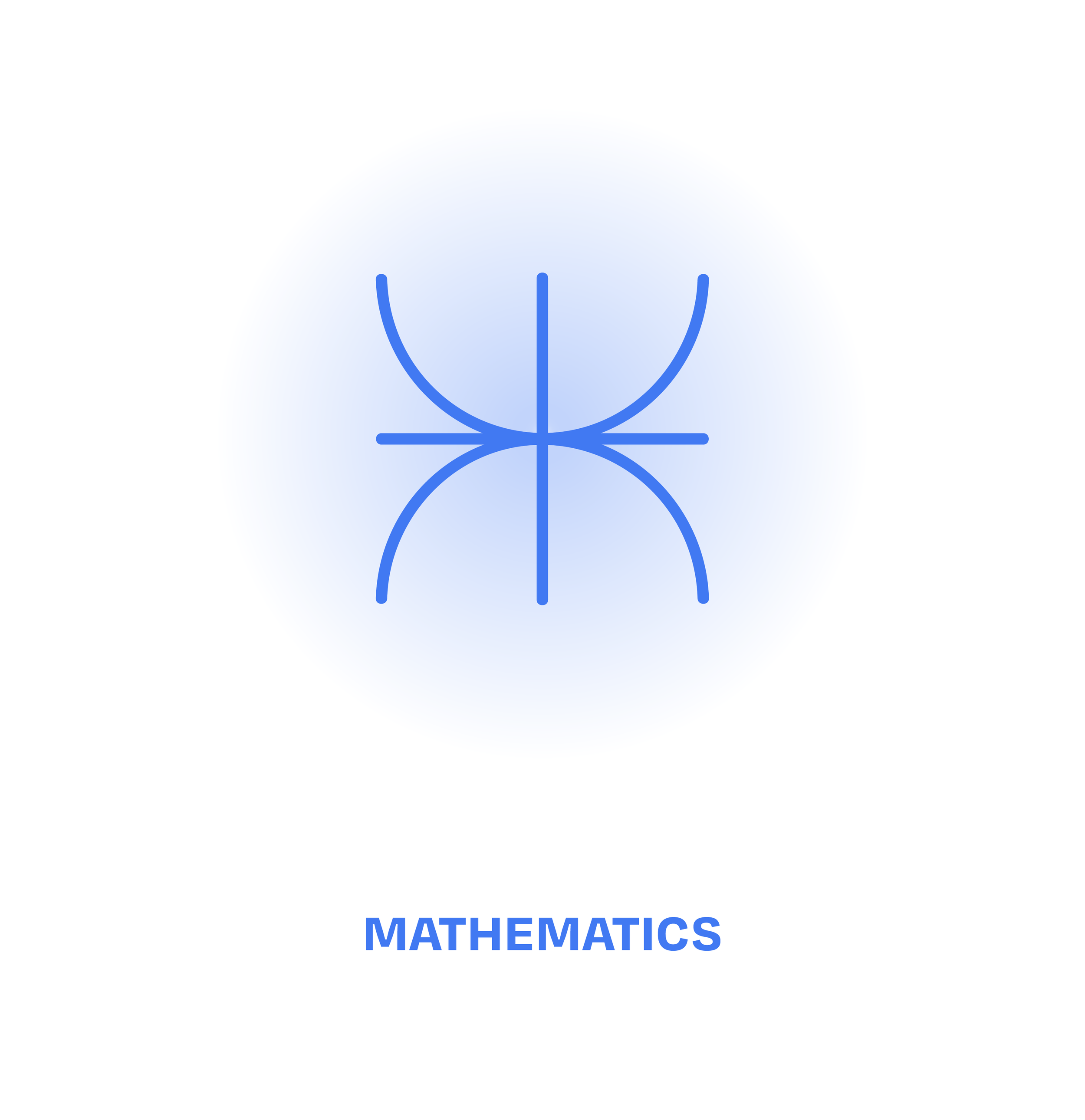 Mathematics textbook cover with a white background and blue text reading "MATHEMATICS" at the bottom.