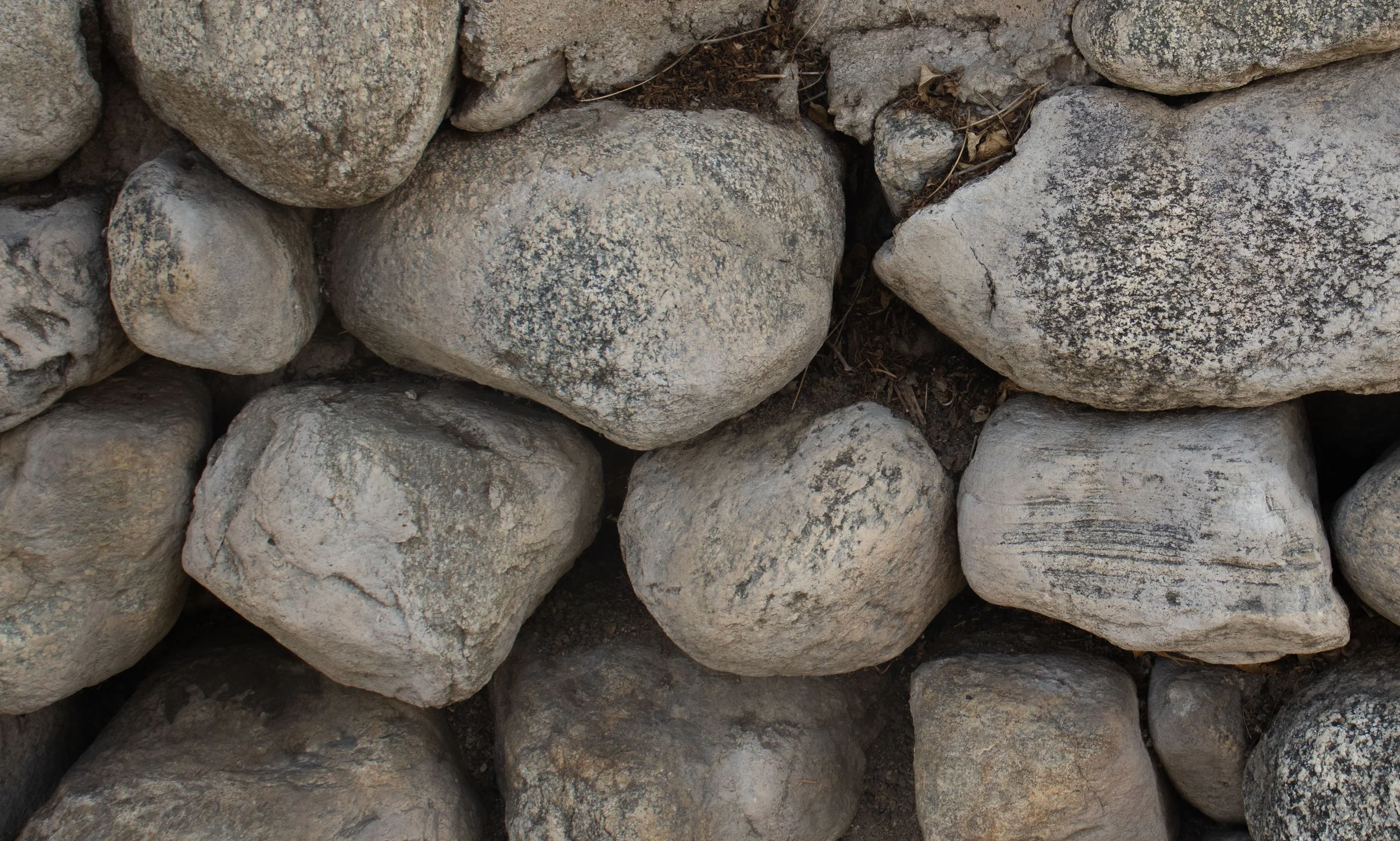 Close-up of various irregularly shaped rocks with textured surfaces and earthy colors.