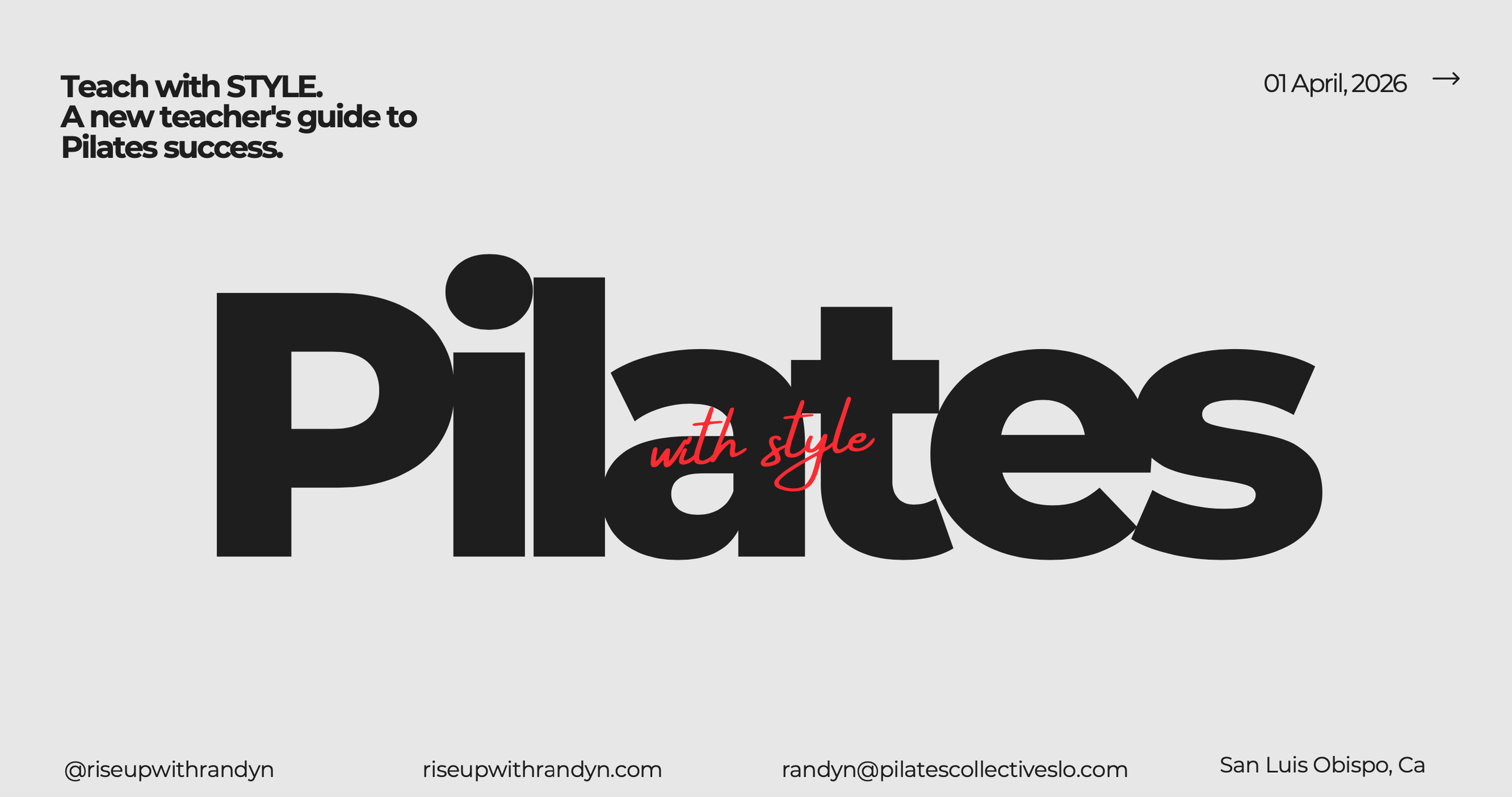 Teach With Style- 10 Steps to Pilates Success