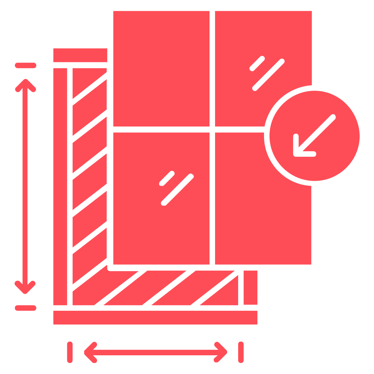 Graph with a bar chart and a pie chart indicating decreasing values.